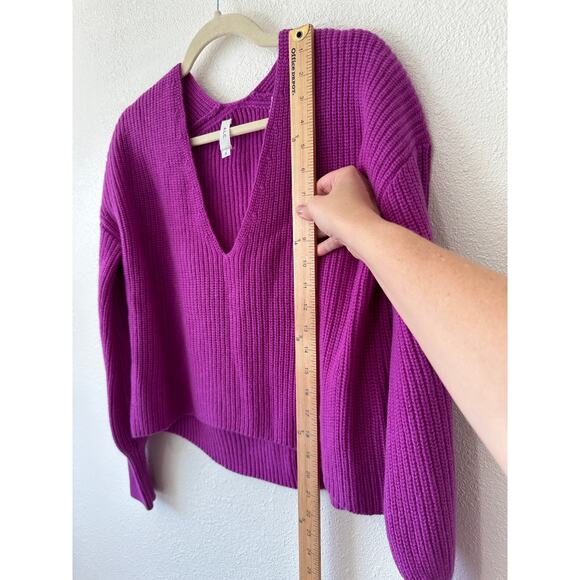 A.L.C. Violet Deep V-Neck Long Sleeve Boxy Crop Sweater XS - Picture 12 of 14
